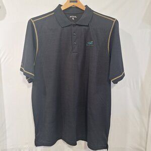 Antigua Golf Polo Shirt Black Men XL Short Sleeve